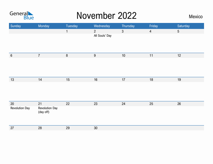 Fillable November 2022 Calendar