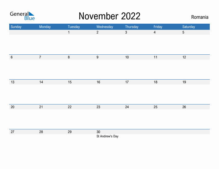 Fillable November 2022 Calendar