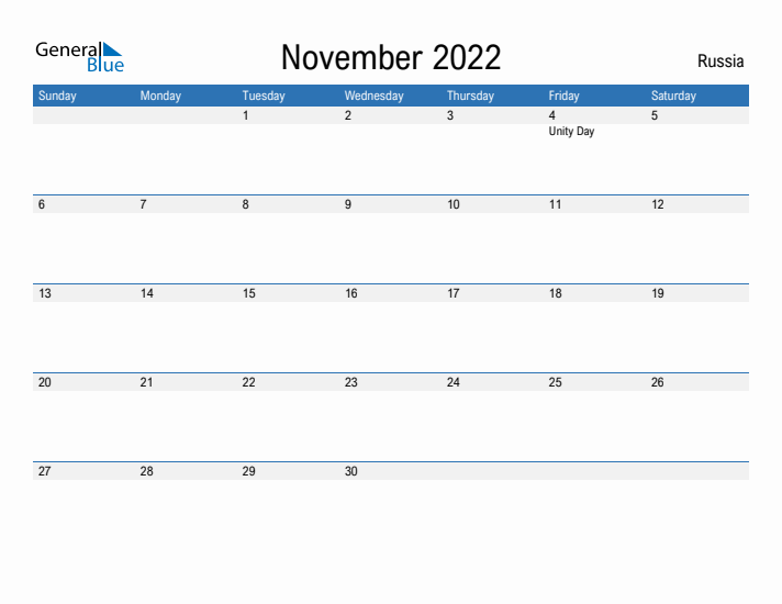 Fillable November 2022 Calendar