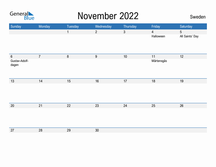 Fillable November 2022 Calendar