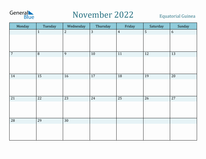 November 2022 Calendar with Holidays