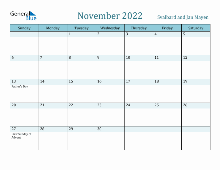 November 2022 Calendar with Holidays