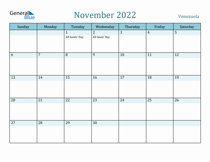 November 2022 Calendar with Holidays