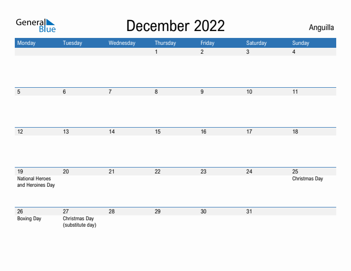 Fillable December 2022 Calendar