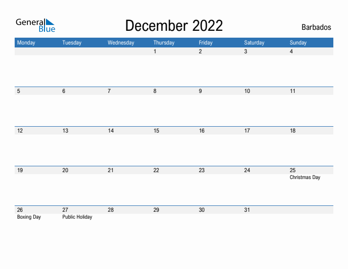 Fillable December 2022 Calendar