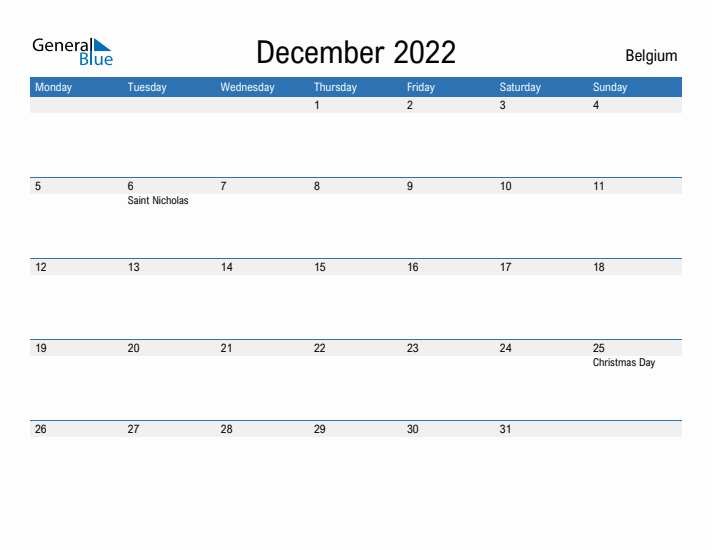 Fillable December 2022 Calendar