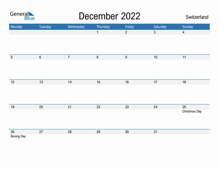 Fillable December 2022 Calendar