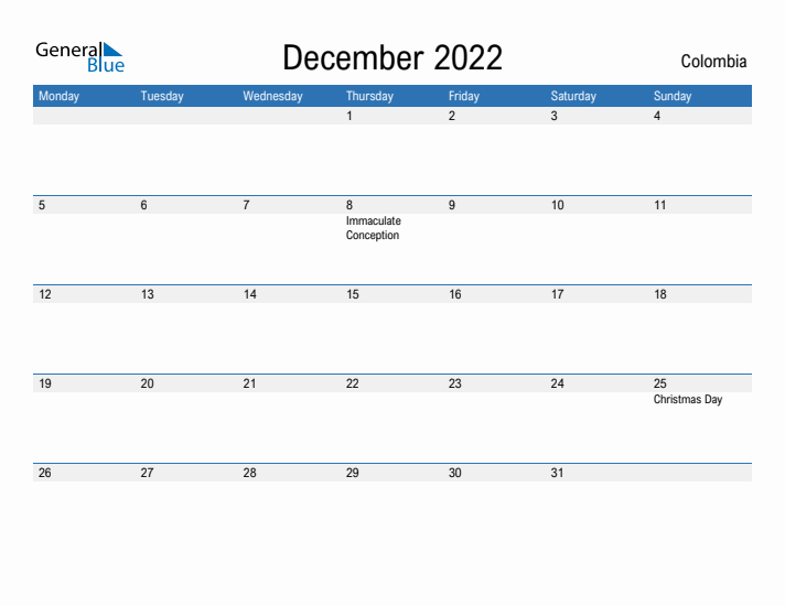 Fillable December 2022 Calendar