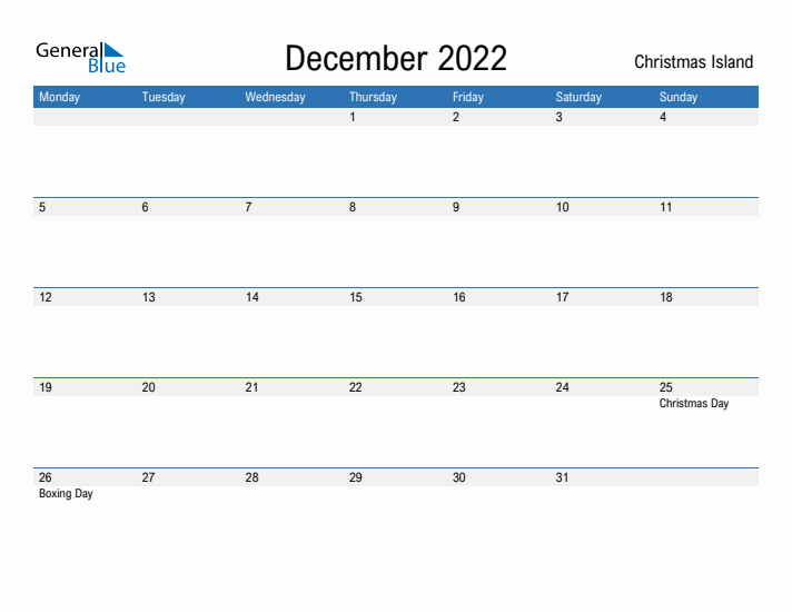 Fillable December 2022 Calendar