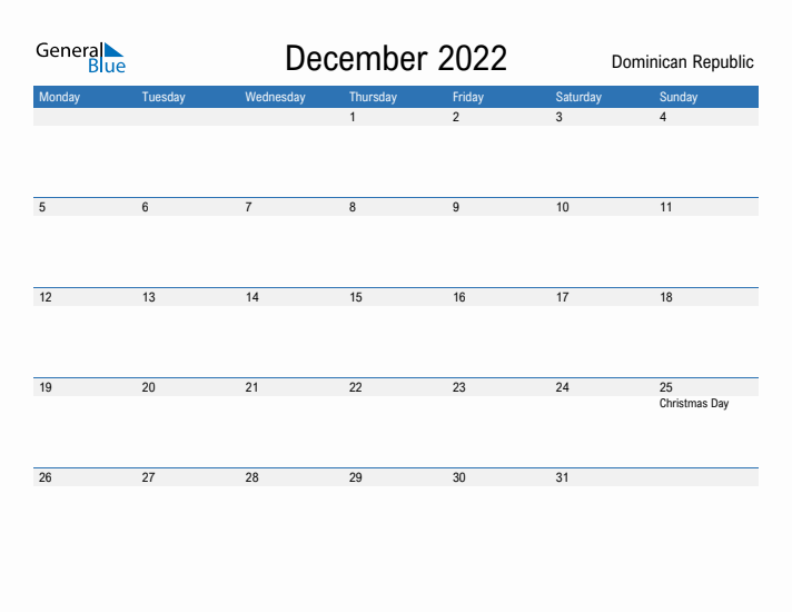 Fillable December 2022 Calendar