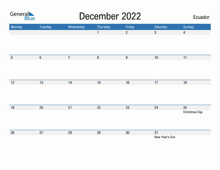 Fillable December 2022 Calendar