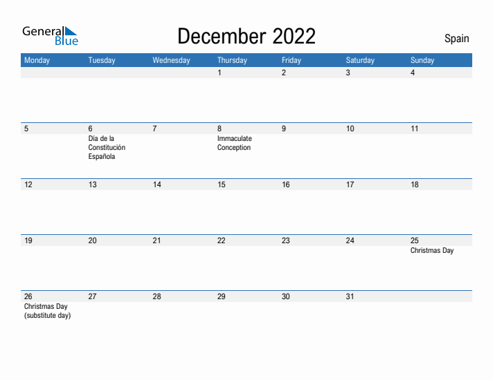 Fillable December 2022 Calendar