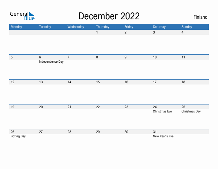 Fillable December 2022 Calendar