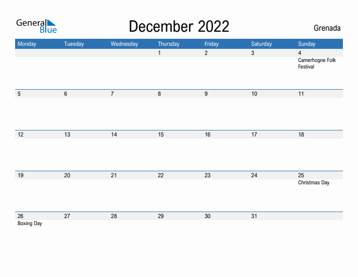 Fillable December 2022 Calendar