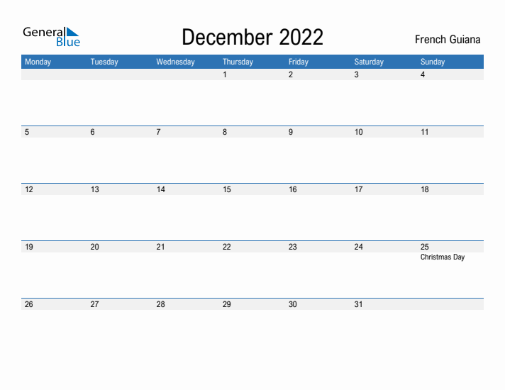 Fillable December 2022 Calendar