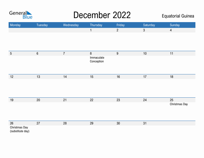 Fillable December 2022 Calendar