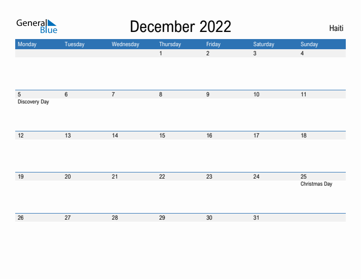 Fillable December 2022 Calendar