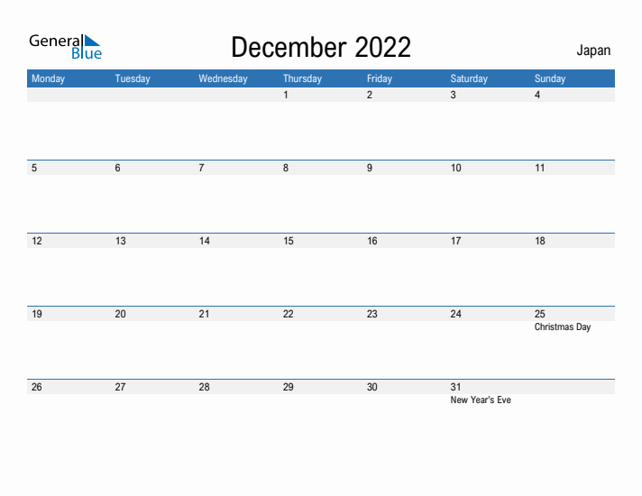 Fillable December 2022 Calendar