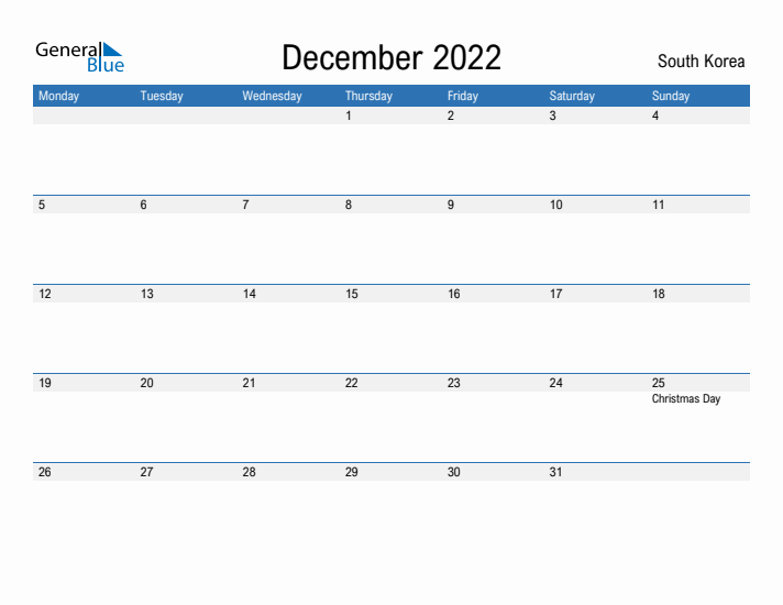 Fillable December 2022 Calendar