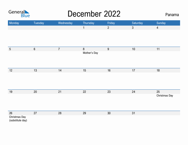 Fillable December 2022 Calendar