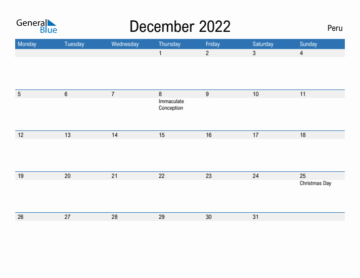 Fillable December 2022 Calendar