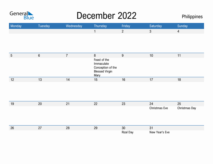 Fillable December 2022 Calendar