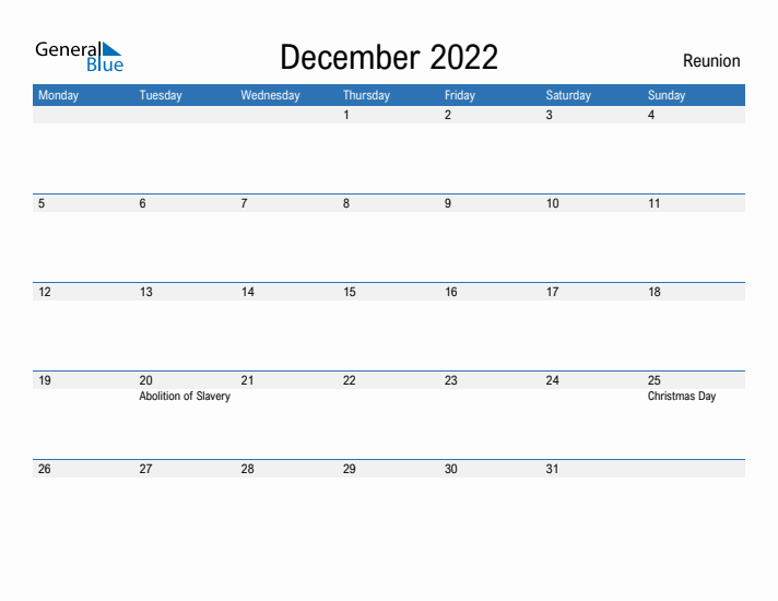 Fillable December 2022 Calendar