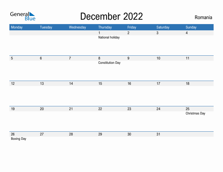 Fillable December 2022 Calendar