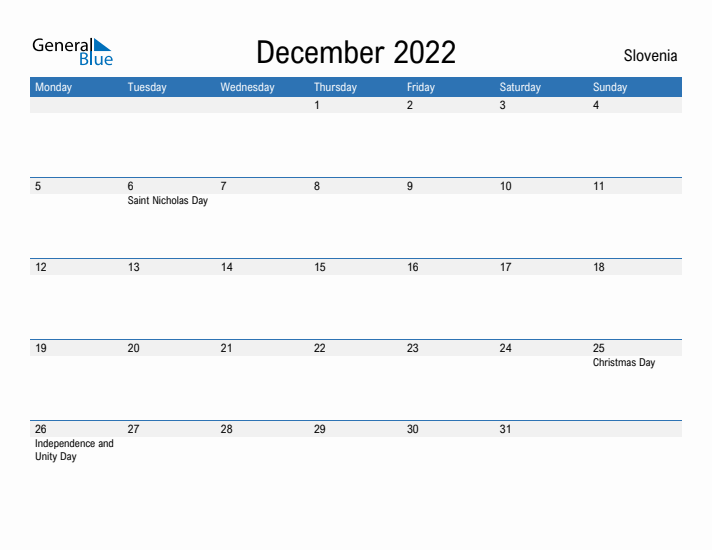 Fillable December 2022 Calendar