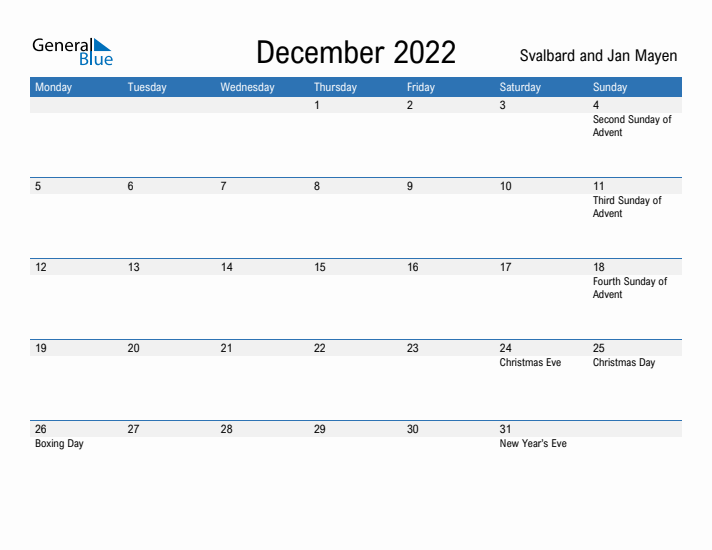 Fillable December 2022 Calendar