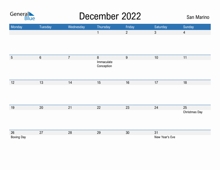 Fillable December 2022 Calendar