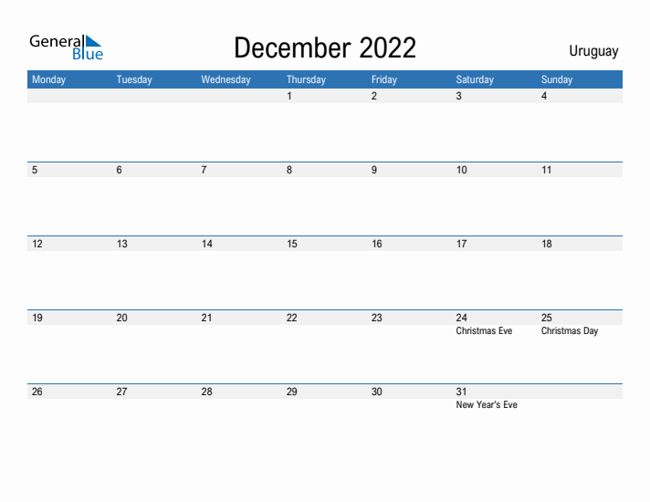 Fillable December 2022 Calendar