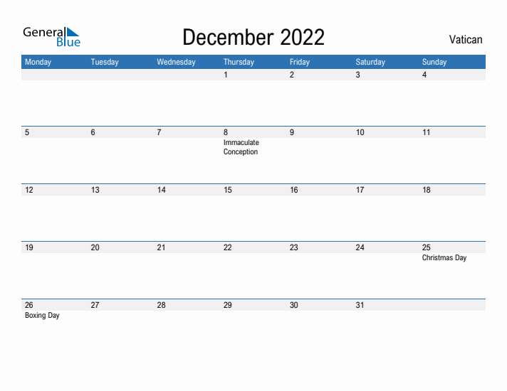 Fillable December 2022 Calendar