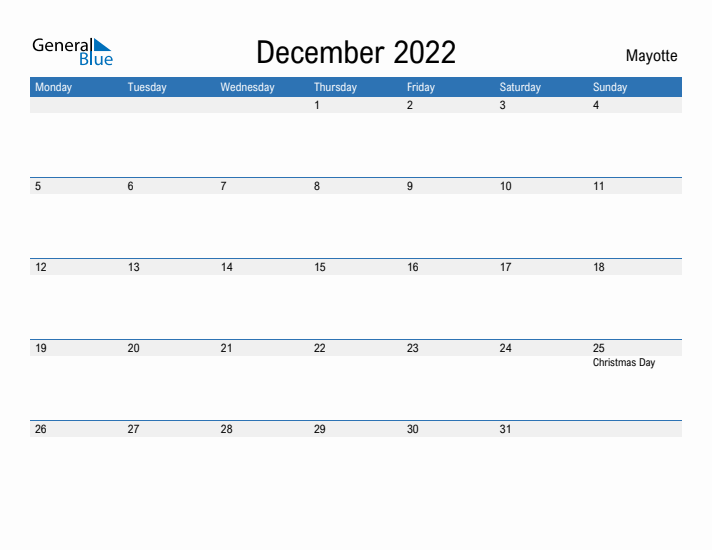 Fillable December 2022 Calendar