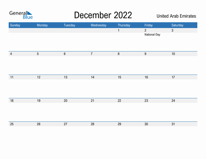 Fillable December 2022 Calendar