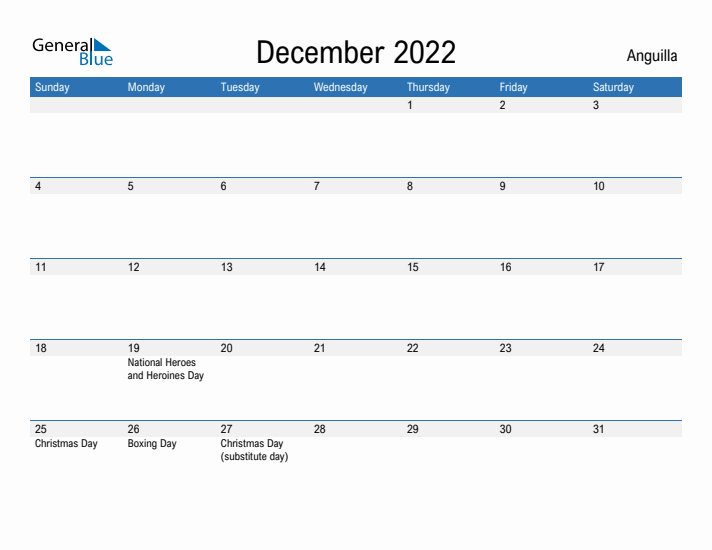 Fillable December 2022 Calendar