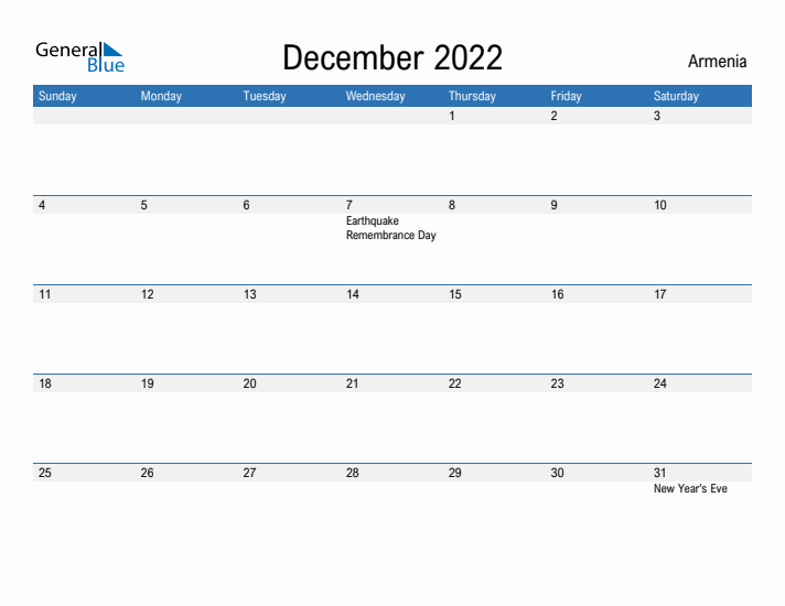 Fillable December 2022 Calendar