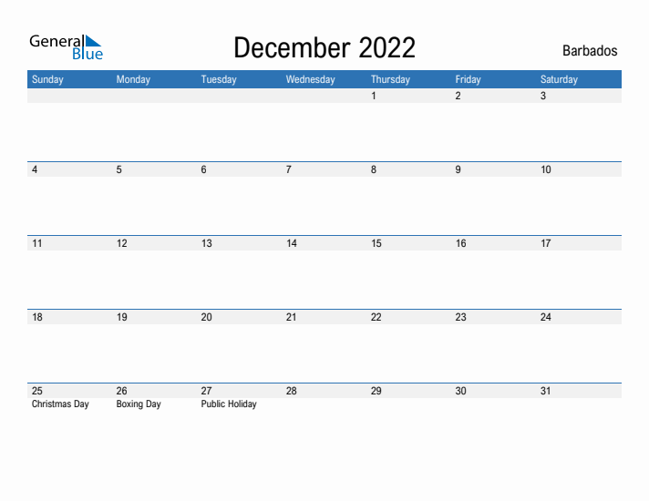 Fillable December 2022 Calendar