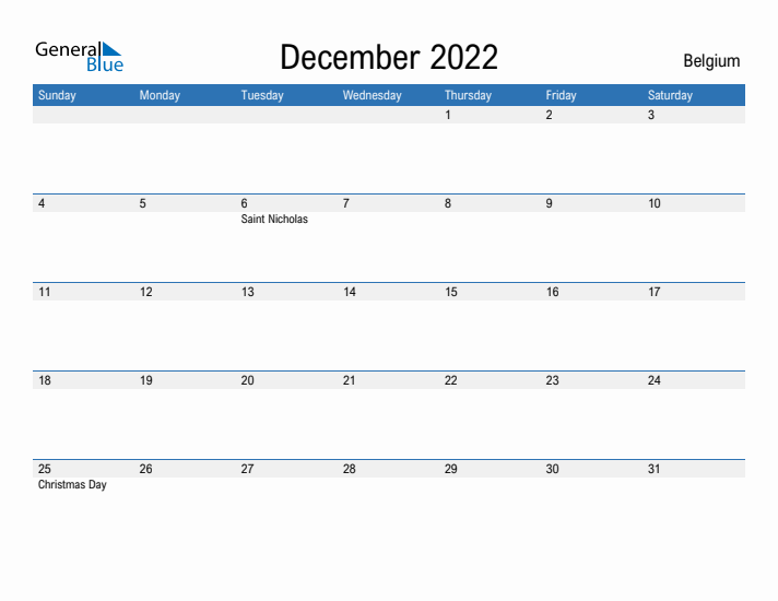 Fillable December 2022 Calendar