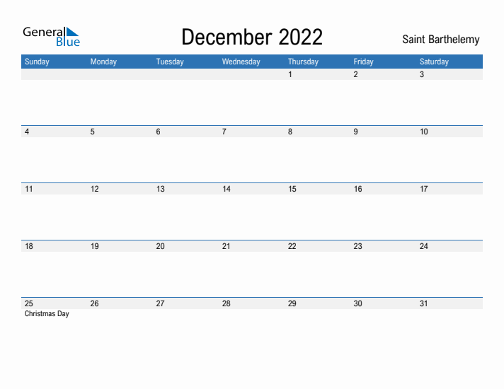 Fillable December 2022 Calendar