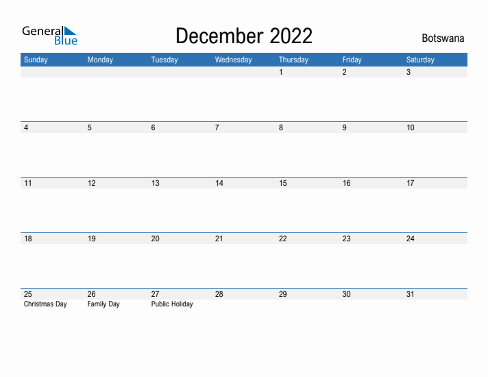 Fillable December 2022 Calendar