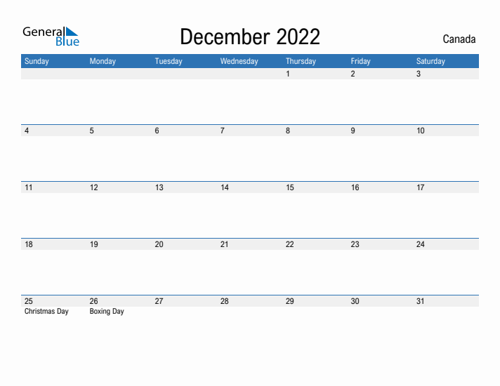 Fillable December 2022 Calendar