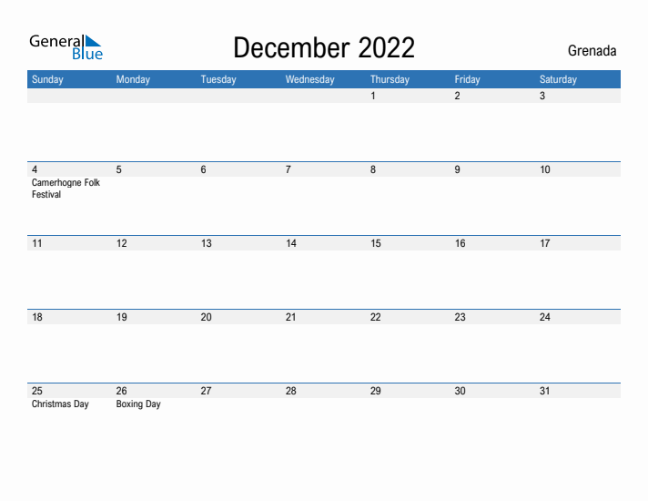 Fillable December 2022 Calendar