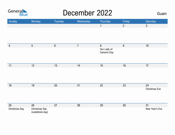 Fillable December 2022 Calendar