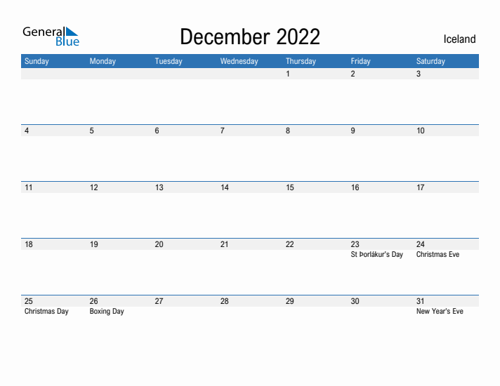 Fillable December 2022 Calendar