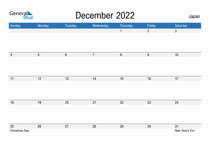 Fillable December 2022 Calendar