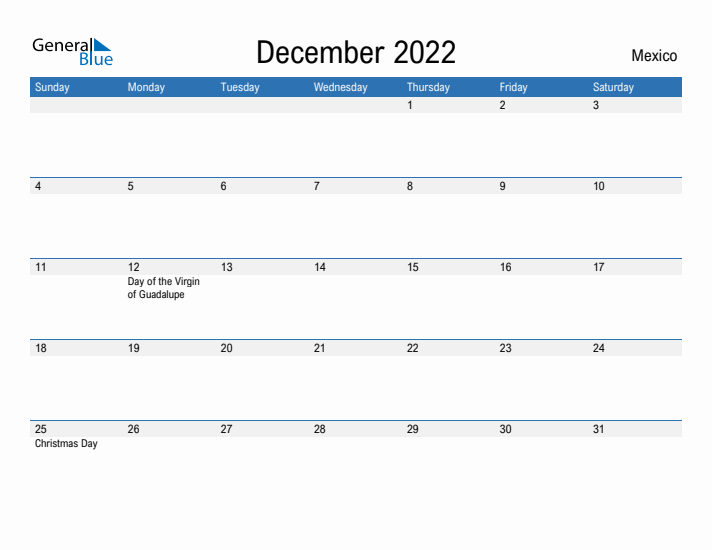 Fillable December 2022 Calendar