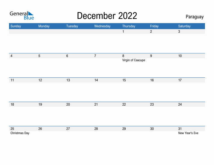 Fillable December 2022 Calendar