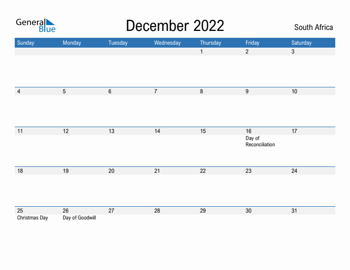 Fillable December 2022 Calendar