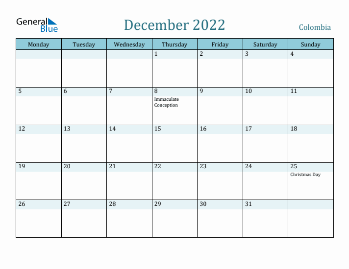 December 2022 Calendar with Holidays